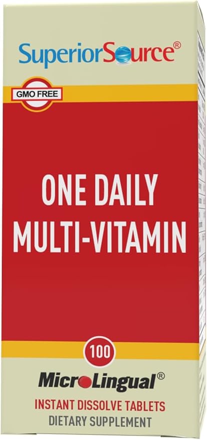 Superior Source One Daily Multi-Vitamin - Daily Supplement Supports Bone Strength, Immune System Function & More - Health Supplement with 11 Vitamins & Nutrients - 100 Instant Dissolve Tablets