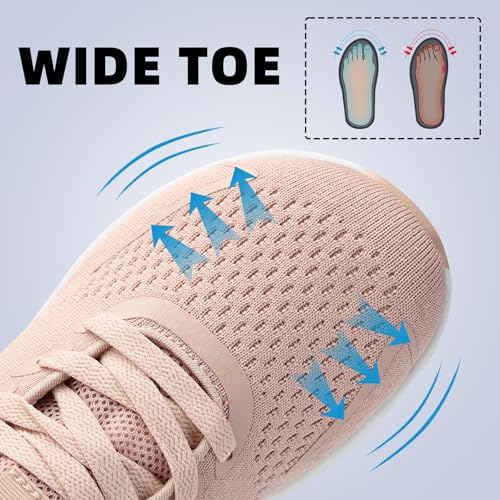 RUGSTAR Womens Walking Shoes Wide Toe Box Running Tennis Shoes Lightweight Breathable Wide Sneakers Cushioning Comfort Gym...