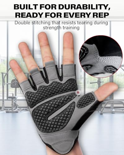 VINSGUIR Workout Gloves for Men and Women, Weight Lifting Gloves with Excellent Grip, Lightweight Gym Gloves for Weightlif...