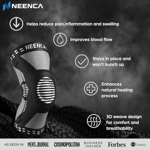 NEENCA Professional Knee Brace for Pain Relief, Medical Knee Support with Patella Pad & Side Stabilizers, Compression Knee...