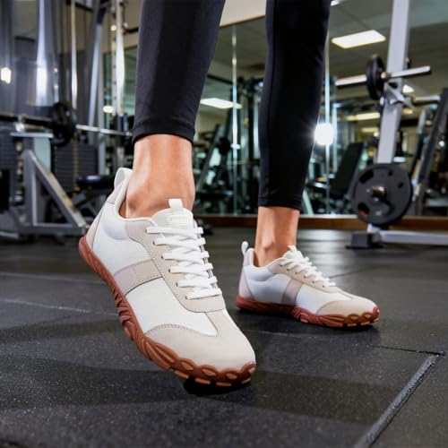Bewenoo Hike Barefoot Shoes Sneakers for Womens Mens Minimalist Trail Running Footwear Hiking Grounding Biking Shoes Wide ...