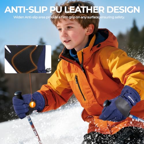 rivmount Kids 3M Winter Ski Snowboarding Snow Gloves Warm Thermal Waterproof Windproof Touchscreen for Boys Girls in Cold ...