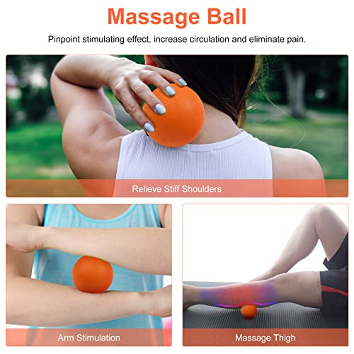 5 in 1 Foam Roller Set: Trigger Point Roller, Yoga Stick, Massage Ball, Fitness Stretching Strap, Carrying Bag, Towel for ...