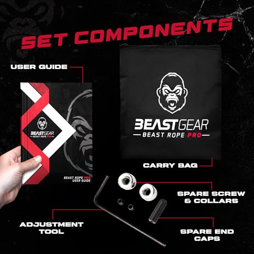 Beast Gear Pro Speed Jump Rope - Professional Fitness Jump Ropes for Women and Men - Skipping Rope for Exercise, Boxing, M...