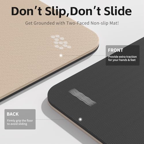 PAIDU Yoga Mat 8mm Super Thick TPE Fitness Mat | SGS Certified | Non-Slip, Odorless & Tear-Resistant | Unisex with Strap |...