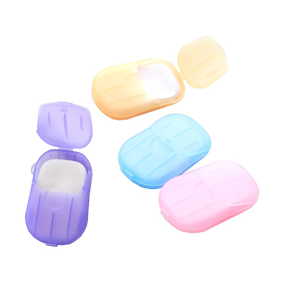 ccHuDE 6 Packs Portable Disposable Paper Soap Sheets Hand Washing Bath Scented Paper Soap for Camping Hiking Travel