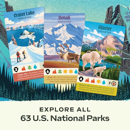 Keymaster Games Parks (2nd Edition) | Base Camp | Beautiful Strategy Game for Families, Adults, Kids or Solo | Explore Nat...