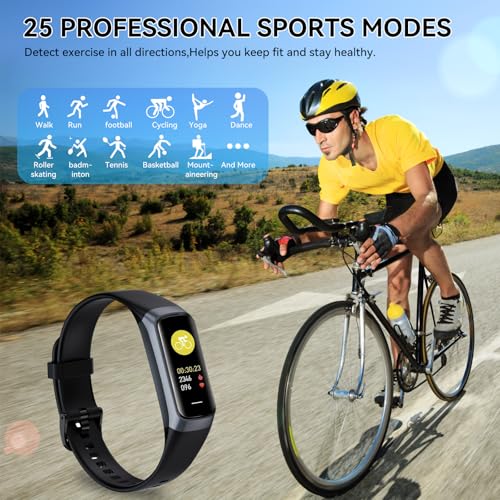 APPBYER Fitness Tracker,Step Tracker,Activity Trackers with 24/7 Heart Rate,Blood Oxygen Blood Pressure Sleep Monitor,5 AT...