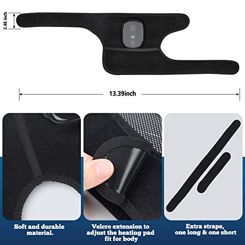 MOAJAZA Knee Massager with Heat and Vibration, Heating Pad for Knee Shoulder Elbow, Heated Knee Brace for Arthritis with M...