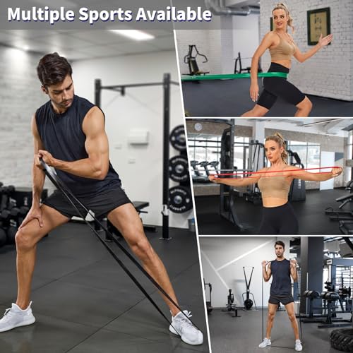 YONKFUL Pull Up Assistance Bands Set 5 LBS - 230 LBS, Long Resistance Bands for Pull Ups Working Out, Gym Workout Bands fo...