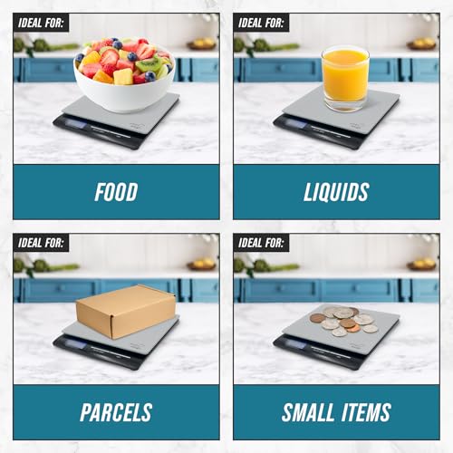 Smart Weigh Professional USPS Postal Scale with Tempered Glass Platform, Multiple Weighing Modes and Tare Function, Silver...