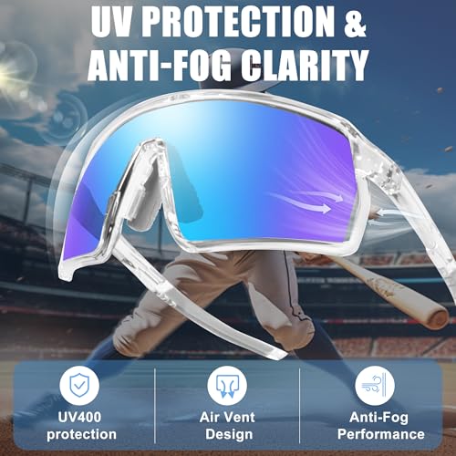 Polarized Sports Sunglasses UV Protection Ventilation Design Outdoor Sports Running Cycling Baseball Glasses for Men Women