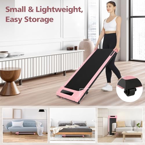 ANCHEER Walking Pads, 2 in 1 Under Desk Treadmill 2.5HP Compact Running Machine with Remote Control, 300lbs Weight Capacit...
