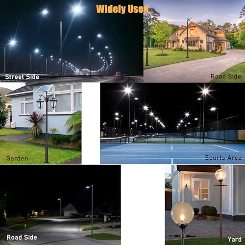 YuLuoXiang 13Ft Tall Street Light Pole for Outside, Galvanized Steel Solar Street Lamp Post Perfect for Outdoor Lights Ext...