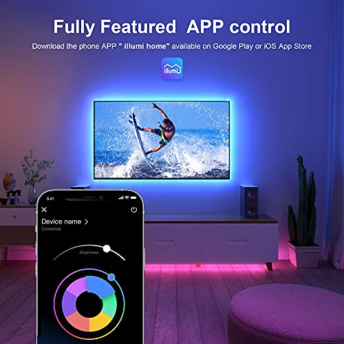Nexillumi LED Lights for TV, 16.4 ft TV LED Backlight for 55-75 Inch, RGB LED Strip Lights Behind TV with APP Remote Contr...