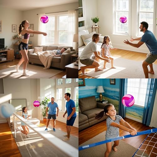 AceVernine Soft Indoor Volleyballs for Practicing Inside House and Yard, Safe and Silent Volleyball for Girls Boys Kids Yo...