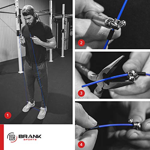 BRANK SPORTS® Pack of 2 Replacement Steel Ropes for all Jump Ropes | Length 12' | 2 Diameters and 7 Colors to Choose From...
