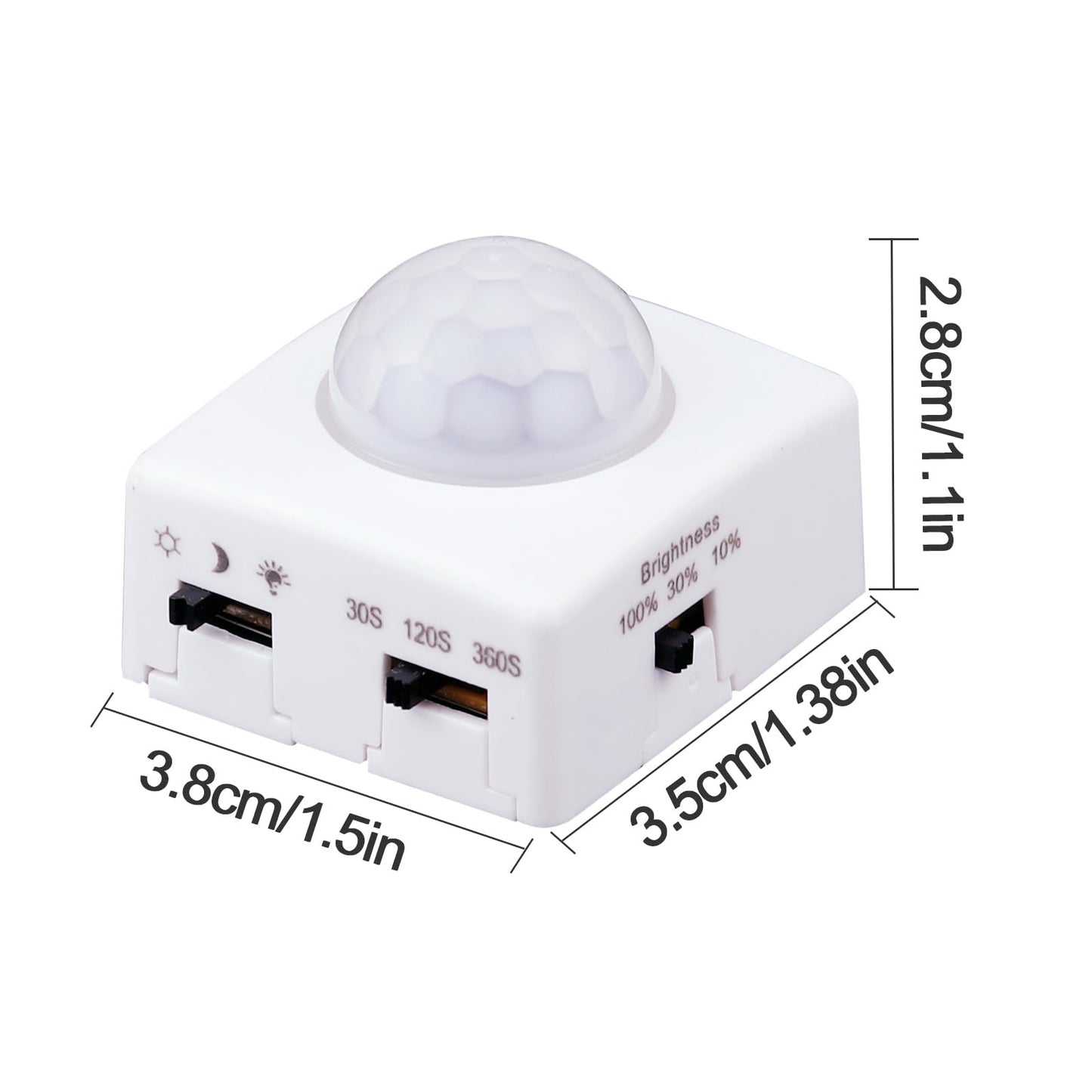 GOMING Motion Sensor COB LED Light Strip 32.8ft(10M) Natural White 4000K 3 Lighting Modes 3 Timing Off Modes 3 Brightness Modes with Power Adapter for Kitchen Cabinets Stair Showcase Bedroom Bed