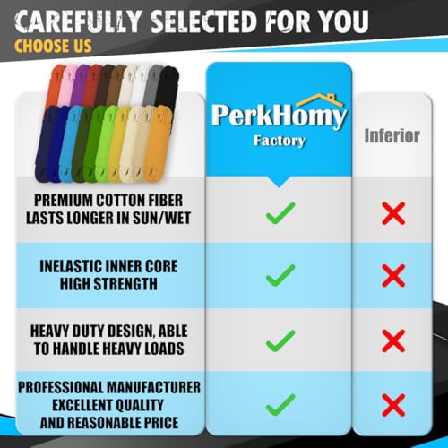 PerkHomy 100 ft 3/16" (5mm) Cotton Rope Multi Purpose Utility Diamond Braided Cord, Natural Cotton for Clothes Line Campin...