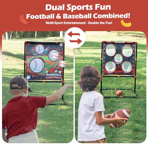 VROGTIK Football Toss Game for Kids Ages 3-8 - Outdoor Toy for Backyard, Beach & Camping for Toddlers & Family Party Fun