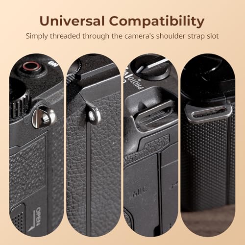 SMALLRIG Universal Leather Camera Neck Shoulder Strap for DSLR, Adjustable 100 to 110cm (39 to 43in), Max Load 10kg (22lb)