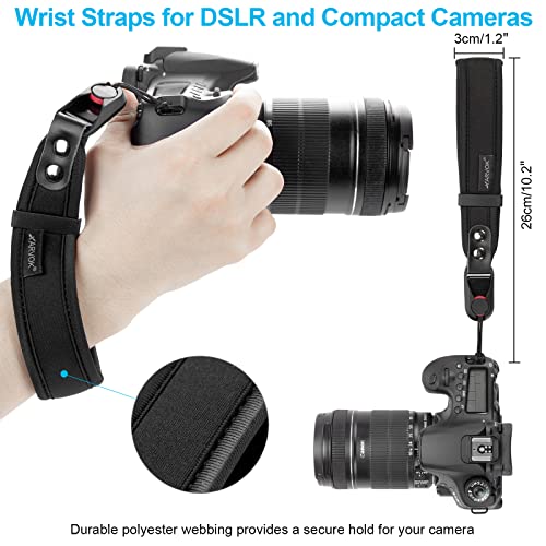 ARVOK Camera Strap - Adjustable Shoulder Strap with Wrist Strap for Nikon Canon Sony Fuji DSLR