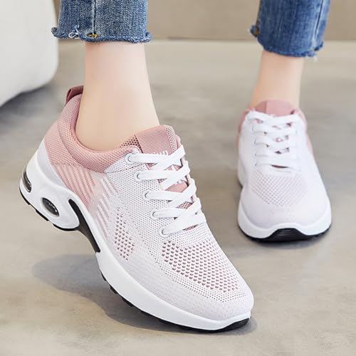 Padgene Womens Sneakers Air Cushion Running Shoes Lightweight Tennis Walking Shoes Mesh Breathable Gym Work Fashion Sneake...