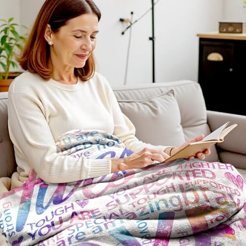 Vibrant Blanket for Women Men - Super Soft Hug Throw for Boys & Girls, Inspirational Get Well Gift After Surgery or Illnes...