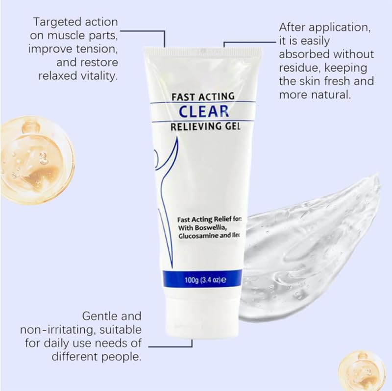 TIMLIFE Soothing Cooling Gel 100g, Relieve Muscle Tension,Sports Soothing Cooling Body Care Lotions,Cooling with Menthol and Fra