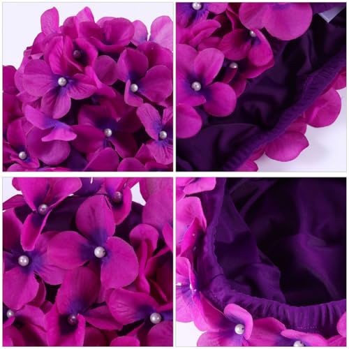 Didiseaon Swim Cap Petal Shower Cap for Women Girls Three-Dimensional Floral Petal Stylish Bathing Hat Retro Handmade Swim...