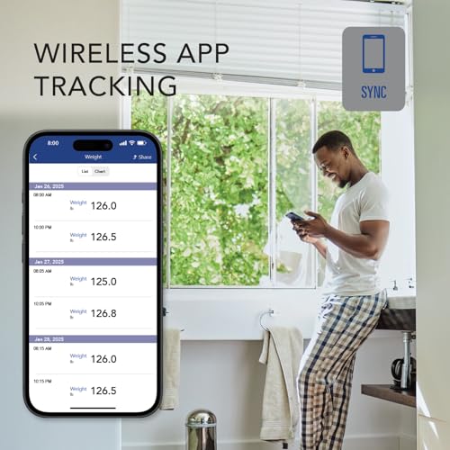 Zewa Digital Biometrics Scale | Measures 12 Body Composition Metrics | Bluetooth | Android & iOS Compatible | ITO Safety G...
