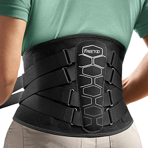 FREETOO Back Brace for Lower Back Pain Relief with Pulley System,Lumbar Support Belt for Men & Women with Lumbar Pad, Ergo...