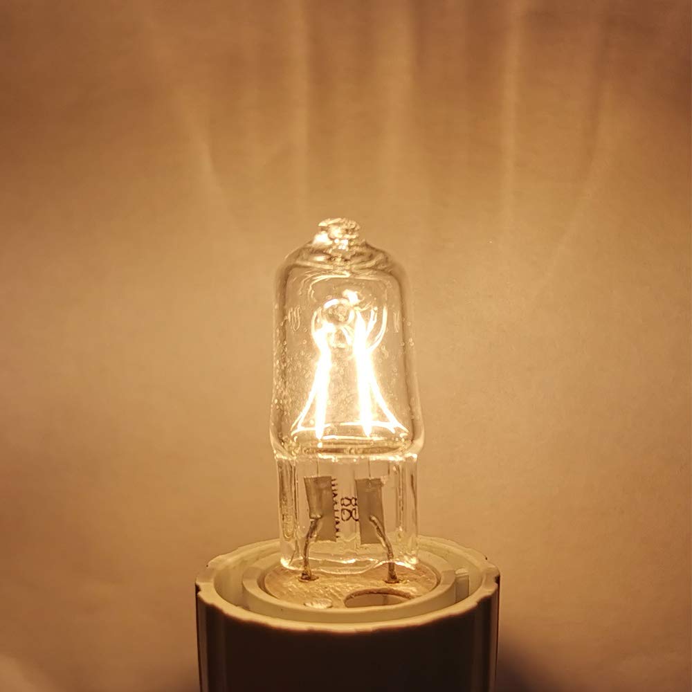 Bogao G8 Halogen Light Bulbs 20W 120V, 12-Pack, Glass, Warm White, 1-3/8 Length, Ideal For Under Cabinet Puck