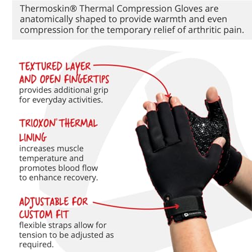 thermoskin Arthritis Compression Gloves, 1 Pair