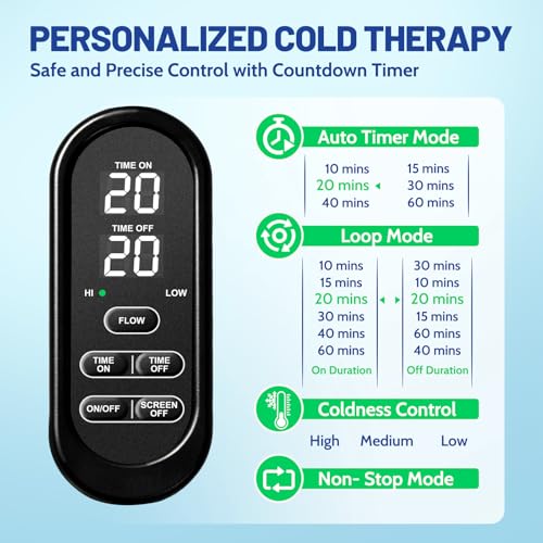 GALINAND Ice Machine for Knee After Surgery 2.0, Portable Cold Therapy Machine for Knee Replacement, Ice Therapy for Post ...