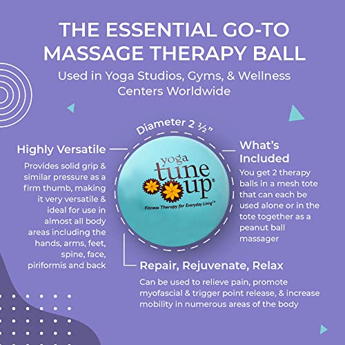 YOGA TUNE UP® Therapy Balls in Tote by Tune Up Fitness - Massage Balls for Trigger Point, Pressure Point & Myofascial Rele...