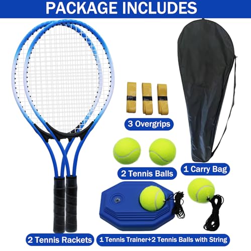 Magicorange 21 inch Tennis Rackets for Kids 2 Players Recreational Tennis Racquet Set for Beginners and Professional with ...