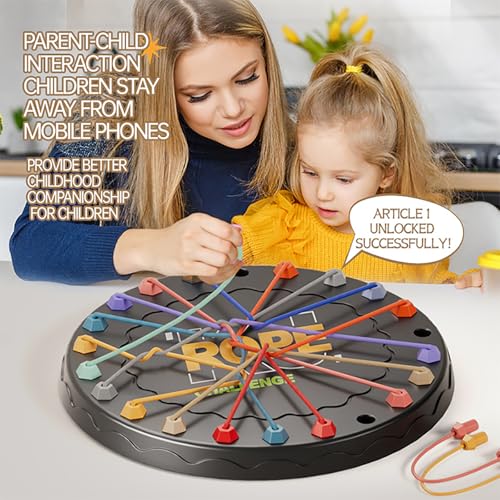 lartoys Rope Untangling Puzzle Game, Educational Strategy Board Game for Kids & Adults, Family Travel Party Games with Mul...