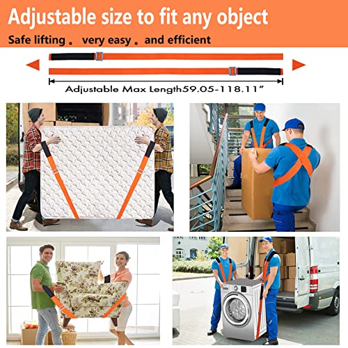 Moving Straps Lifting（Padded） one Person 2-Person Lifting and Moving System Appliance,for Harness Moving Mattress Couch Fu...