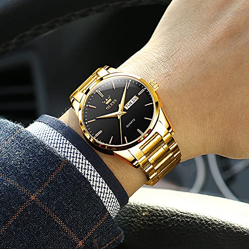 OLEVS Classic Men Watches with Date,Stainless Steel Man Watch with Date, Bussiness Watches for Men,Luminous Quartz Mens Wa...