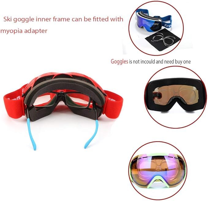 Fx-iFiee Prescription Ski Goggles Rx Insert Optical Adaptor TR90 Flexible Bendable Universal Size Inner Frame Snowboard Mo...