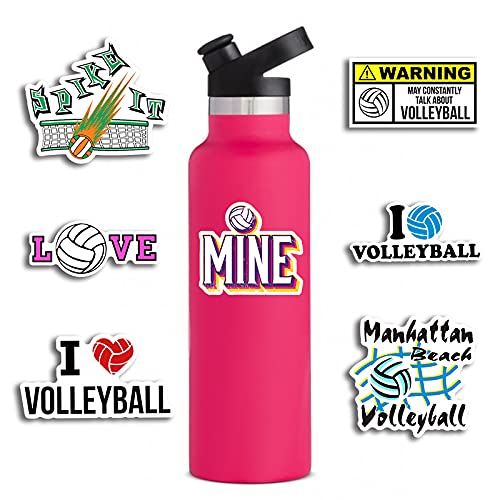 Volleyball Stickers, 100PCS Motivational Volleyball Water Bottle Stickers for Kids, Anywhere You Need Vinyl Waterproof Stuff