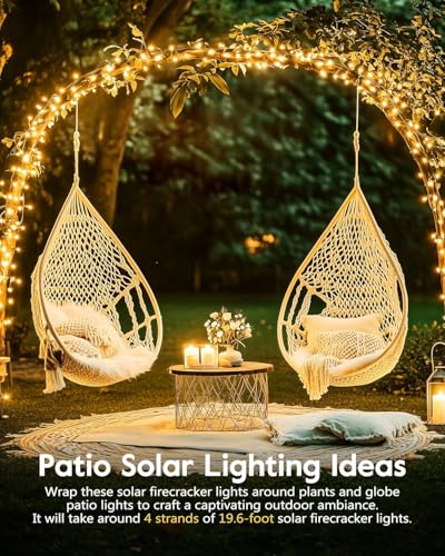 120LED 10FT Solar Fairy Lights Outside Waterproof, 8 Lighting Modes IP65 Outdoor Solar String Lights Outdoor Waterproof Fi...