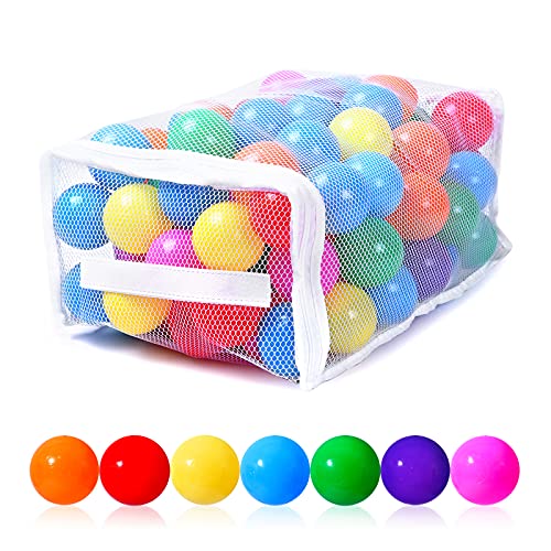 PlayMaty Ball Pit Balls - Colorful Ocean Pool Toys for Kids, Phthalate & BPA Free, 100pcs for Toddler Playhouse, Tent, or ...
