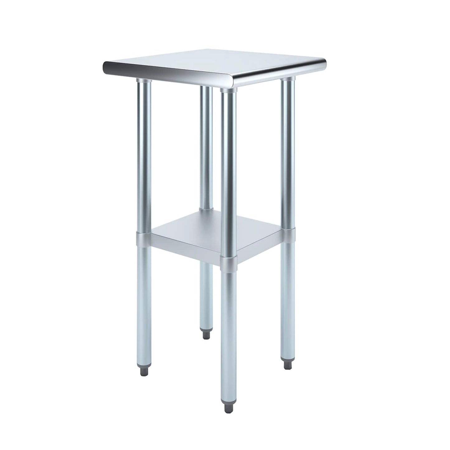AmGood 18 in. x 18 in. Stainless Steel Work Table | Metal Kitchen Food Prep Table | NSF