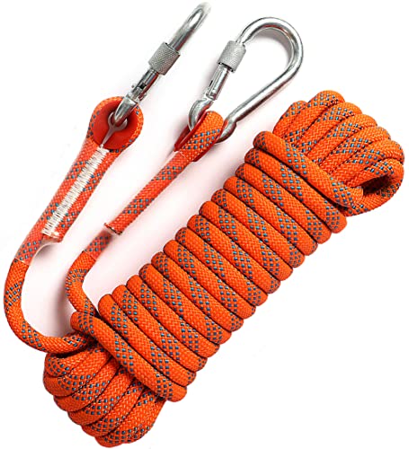 GINEE Static Climbing Ropes 35FT,50FT,100FT,150FT,200FT,250FT(Diam 10mm,16mm)