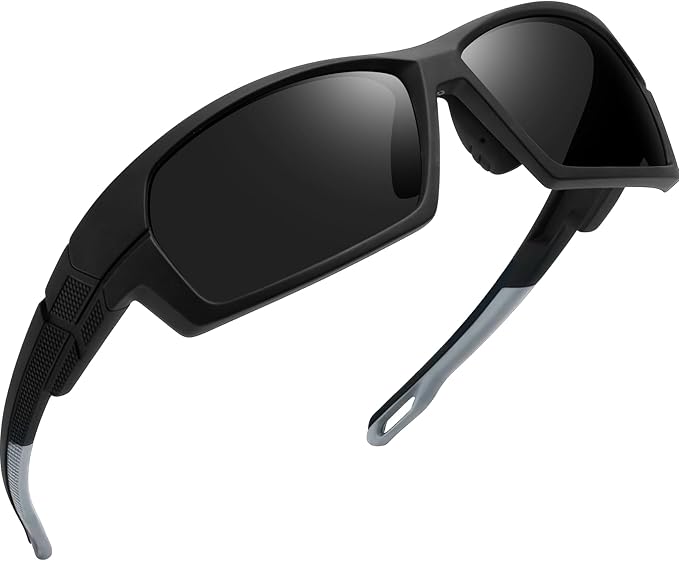 Joopin Sports Sunglasses Polarized Men Women Wrap Around Sun Glasses UV400 Protection Shades Rectangle Sunnies