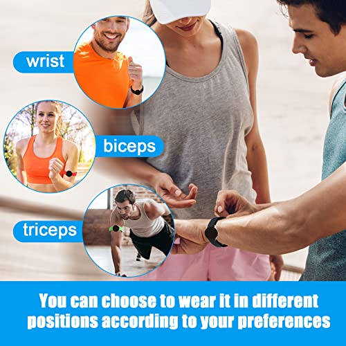 Oudain 4 Pcs Heart Rate Monitor Replacement Strap Band, Soft Heart Rate Monitor Armband Strap, Theory Fitness Adjustable(...