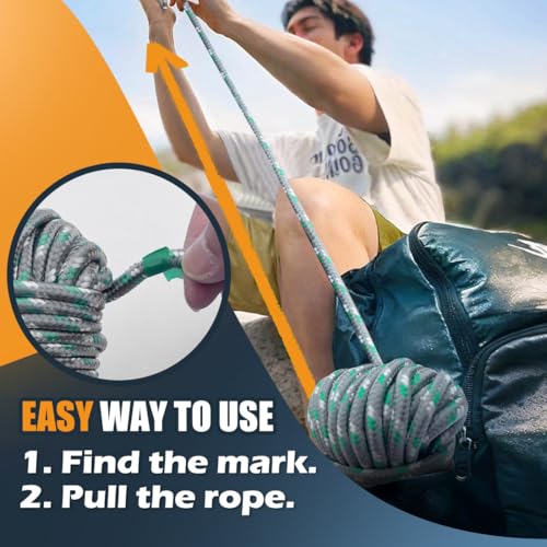 SMART&CASUAL 100 ft 1/4" Polyester Rope (Comparable to Nylon Rope) Poly Strong Utility Cord for Clothes Line Flag Pole Cam...