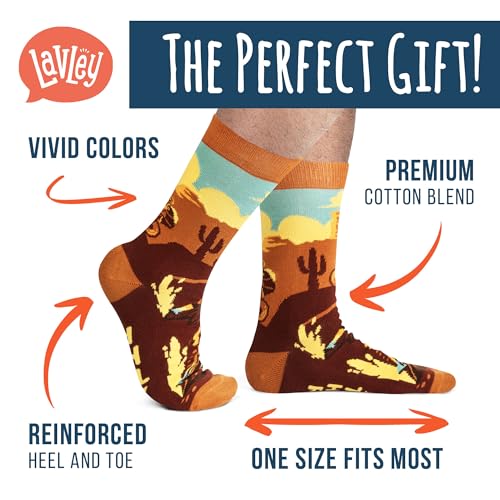 Lavley Bike Socks - Gifts for cyclists and mountain bikers - Fun holiday or birthday gift - Great stocking stuffer